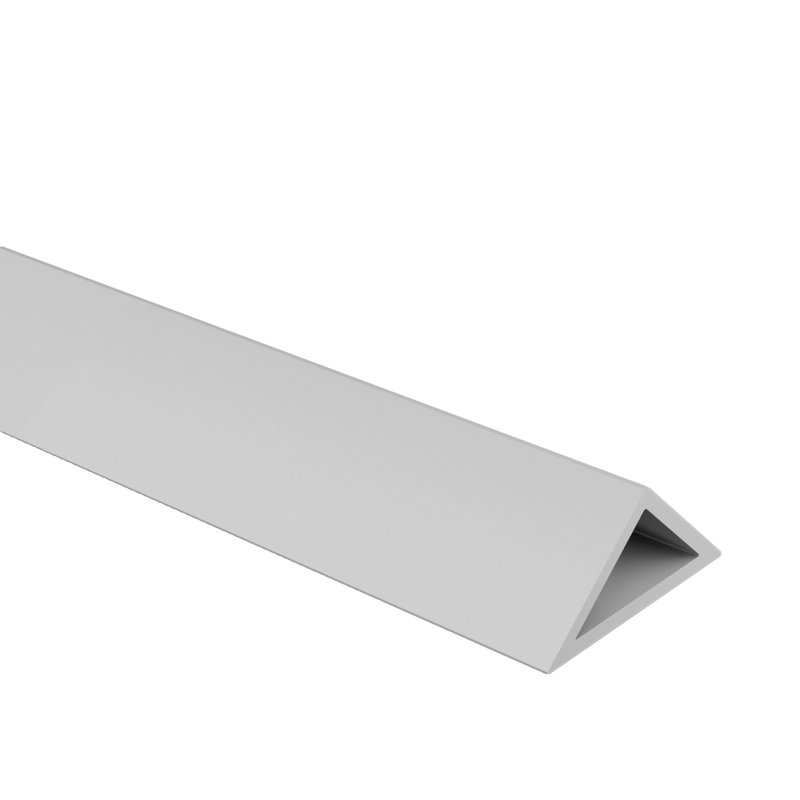PVC Driekantlijst zonder boord 15/15mm - L: 2,5m