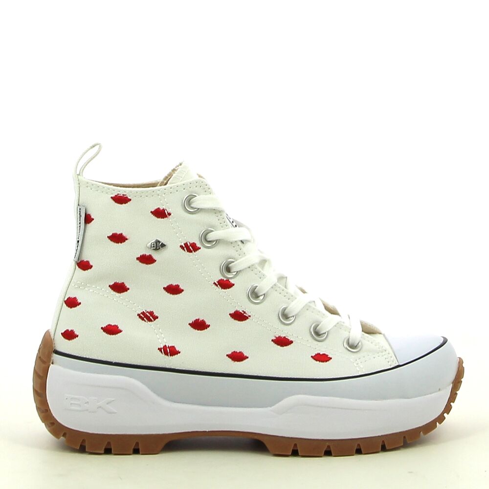 BK - Wit/Rood - Sneakers