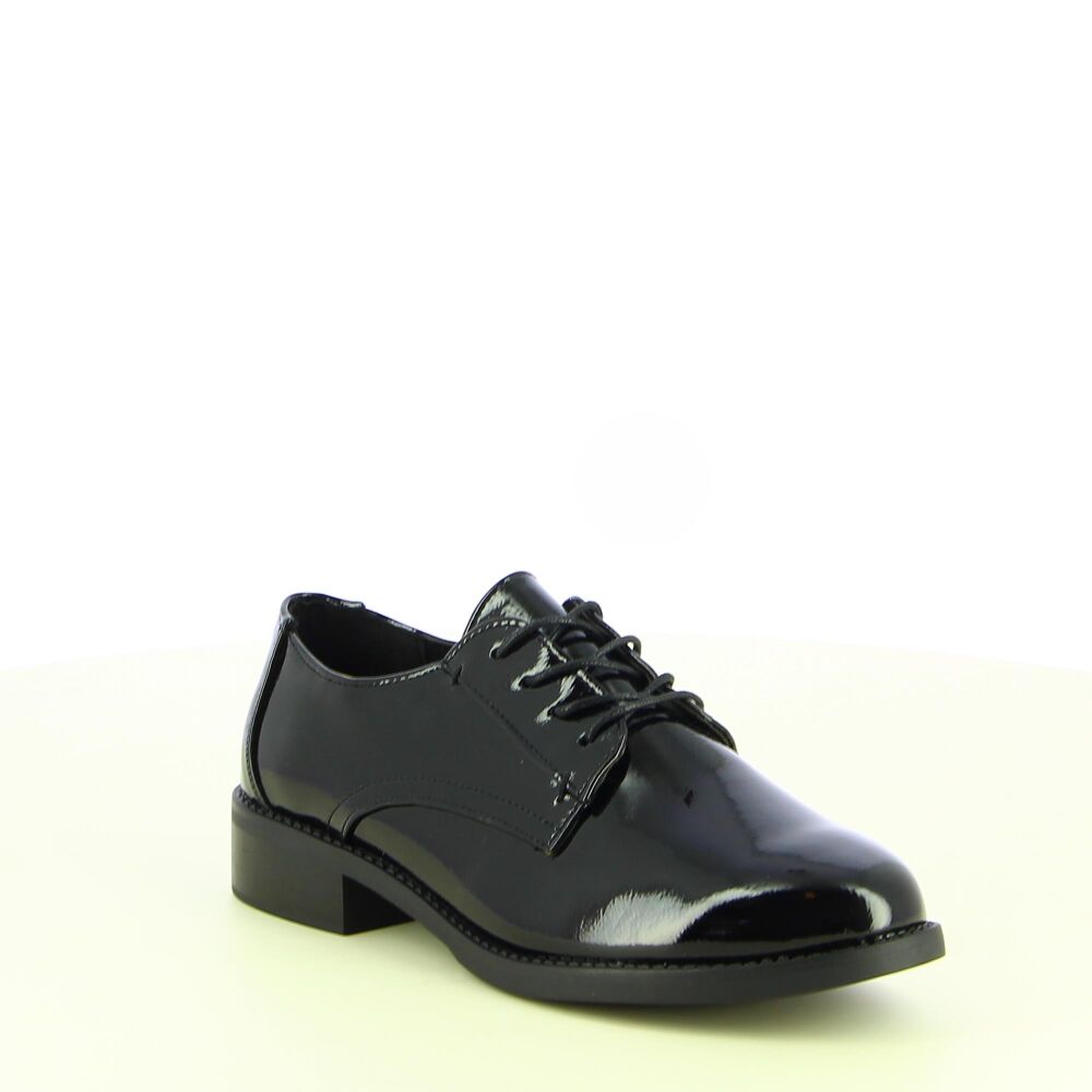 Ken Shoe Fashion - Zwart Vernis - Veterschoenen