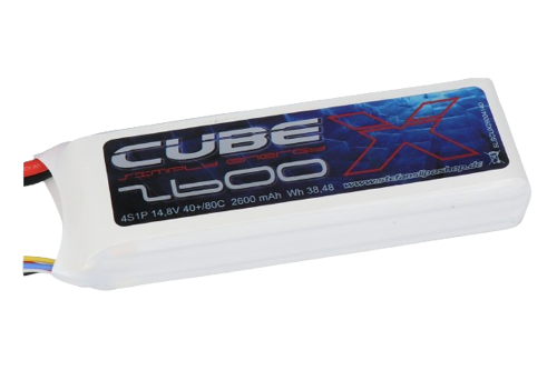 SLS X-Cube 2600mAh 4S1P 14,8V 40C/80C Lipo Battery