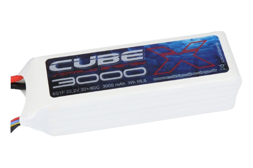 SLS X-Cube 3000mAh 6S1P 22,2V 30/60C Lipo Battery