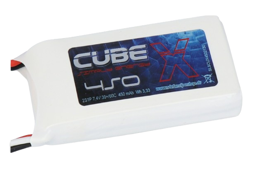 SLS X-Cube 450mAh 2S1P 7,4V 30C/60C Lipo Battery