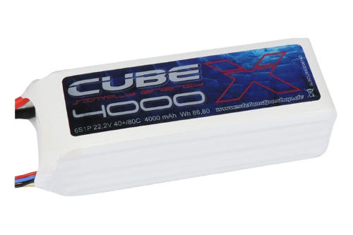 SLS X-Cube 4000mAh 6S1P 22,2V 40C/80C Lipo Battery