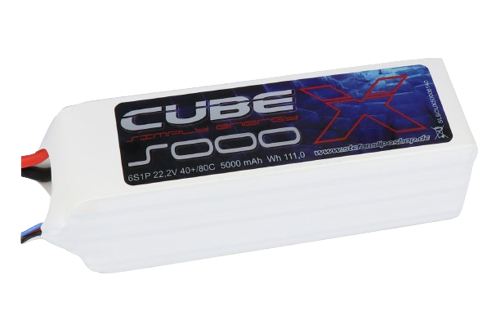 SLS X-Cube 5000mAh 6S1P 22,2V 40C/80C Lipo Battery