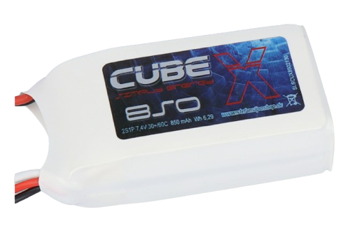 SLS X-Cube 850mAh 2S1P 7,4V 30C/60C Lipo Battery