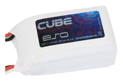 SLS X-Cube 850mAh 3S1P 11,1V 30C/60C Lipo Battery