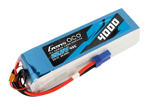 Gens Ace 4000mAh 6S1P 22,2V 45C Lipo Battery