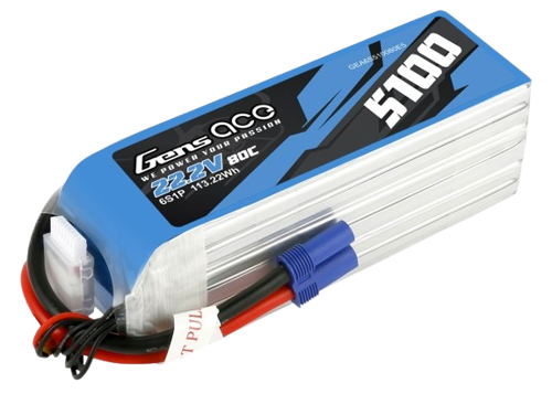 Gens Ace 5100mAh 6S1P 22,2V 80C Lipo Battery