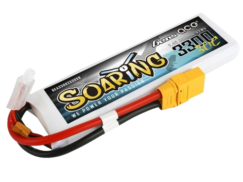 Gens Ace Soaring 3300mAh 2S1P 7,4V 30C Lipo Battery