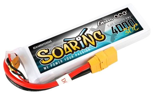 Gens Ace Soaring 4000mAh 2S1P 7,4V 30C Lipo Battery