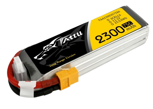 Tattu 2300mAh 3S1P 11,1V 75C Lipo Battery