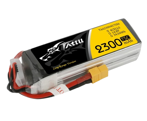 Tattu 2300mAh 4S1P 14,8V 75C Lipo Battery