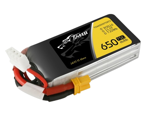 Tattu 650mAh 3S1P 11,1V 75C Lipo Battery