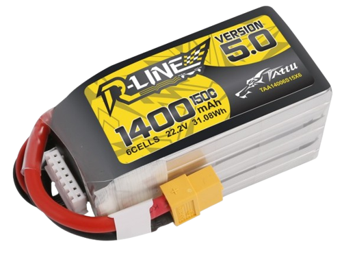 Tattu R-Line V5 1400mAh 6S1P 22,2V 150C Lipo Battery