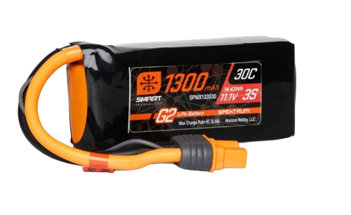 Spektrum 1300mAh 3S1P 11,1V 30C Lipo Battery Smart G2