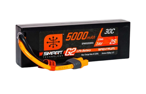 Spektrum 5000mAh 2S1P 7,4V 30C Lipo Battery Smart G2 Hardcase IC3