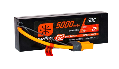 Spektrum 5000mAh 2S1P 7,4V 30C Lipo Battery Smart G2 Hardcase IC5