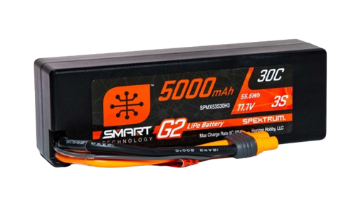 Spektrum 5000mAh 3S1P 11,1V 30C Lipo Battery Smart G2 Hardcase IC3