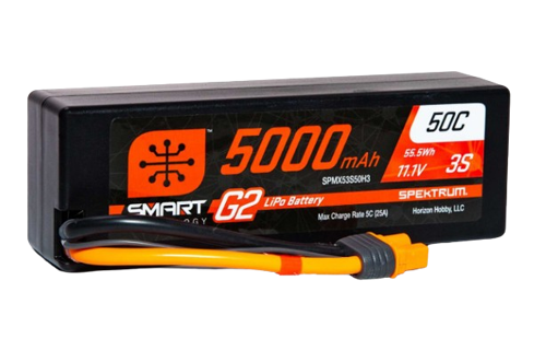 Spektrum 5000mAh 3S1P 11,1V 50C Lipo Battery Smart G2 Hardcase IC3