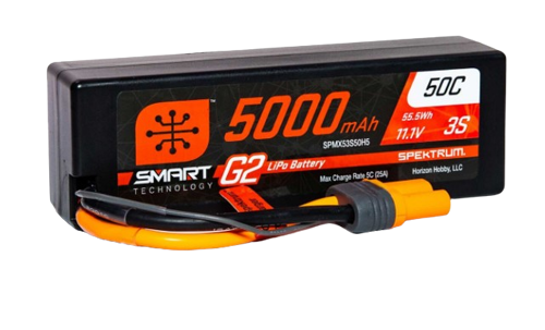 Spektrum 5000mAh 3S1P 11,1V 50C Lipo Battery Smart G2 Hardcase IC5