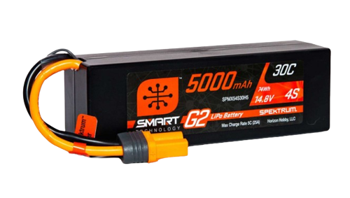 Spektrum 5000mAh 4S1P 14,8V 30C Lipo Battery Smart G2 Hardcase IC5