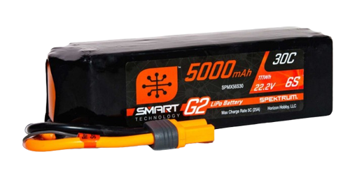 Spektrum 5000mAh 6S1P 22,2V 30C Lipo Battery Smart G2