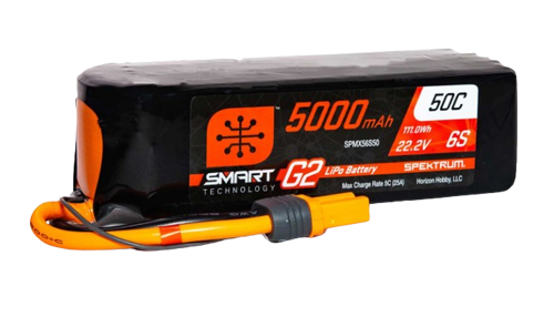 Spektrum 5000mAh 6S1P 22,2V 50C Lipo Battery Smart G2