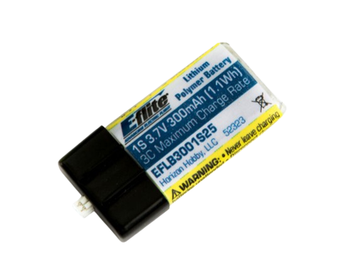 E-Flite 300mAh 1S1P 3,7V 25C Lipo Battery