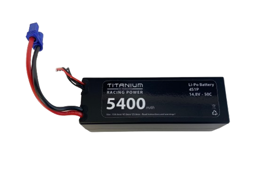 Titanium 5400mAh 4S1P 14,8V 50C Lipo Battery Hardcase EC-5