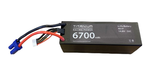 Titanium 6700mAh 4S1P 14,8V 50C Lipo Battery Hardcase EC-5