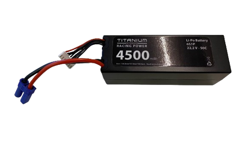 Titanium 4500mAh 6S1P 22,2V 50C Lipo Battery Hardcase EC-5