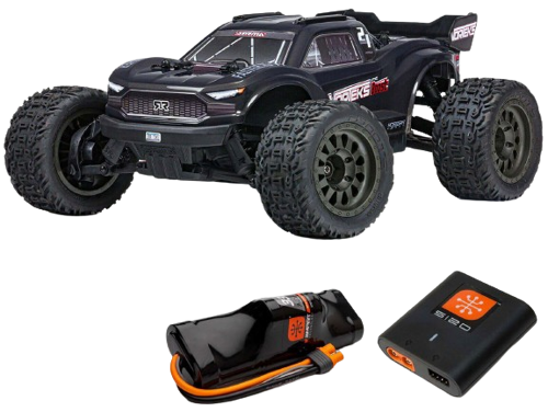 Arrma - 1/10 VORTEKS 4X2 BOOST MEGA 550 Brushed Stadium Truck RTR with Battery & Charger, Gunmetal