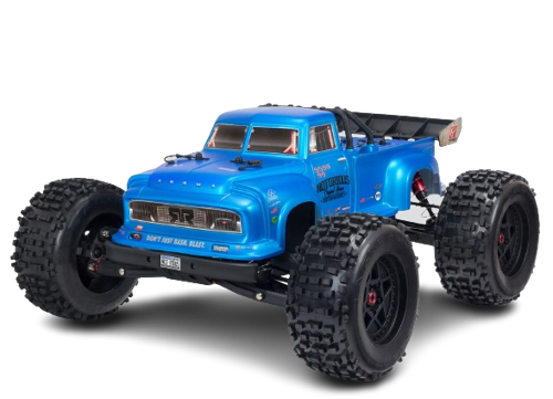 Arrma - 1/8 NOTORIOUS 6S V5 4X4 BLX Stunt Truck with Spektrum Firma RTR, Blue