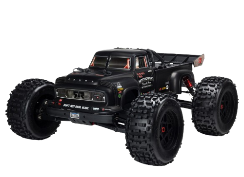 Arrma - 1/8 NOTORIOUS 6S V5 4X4 BLX Stunt Truck with Spektrum Firma RTR, Black