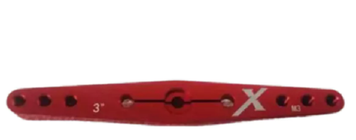 Servo Double Arm - 3" - Tapped M3 - Hitec (24T) - Red