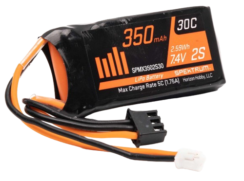 Spektrum 350mAh 2S1P 7,4V 30C Lipo Battery SCX24 PH 2.0