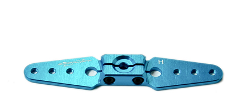 Secraft - Double Servo Arm - 3.5" - Hitec (24T) - M3 - Blue