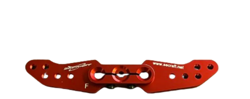 Secraft - Double Servo Arm - 3.5" with Offset - Futaba (25T) - M3 - Red