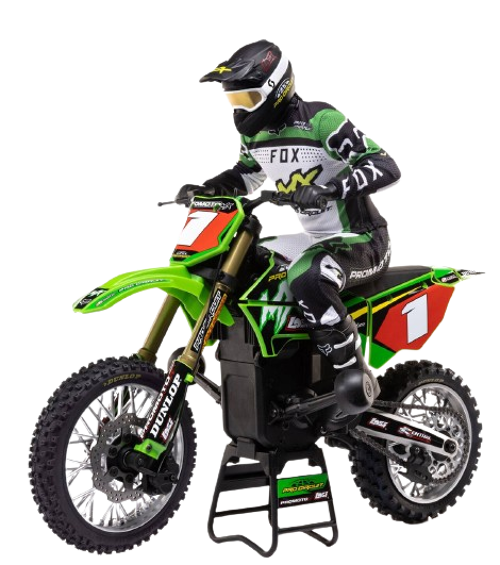 Losi - 1/4 Promoto-MX Motorcycle RTR with Battery and Charger, Pro Circuit Green