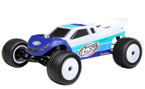 Losi - 1/18 Mini-T 2.0 2WD Stadium Truck Brushless RTR, Blue