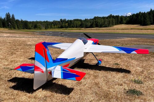 Extreme Flight - Laser 104" EXP V2, Red/White/Blue/Silver ARF Kit