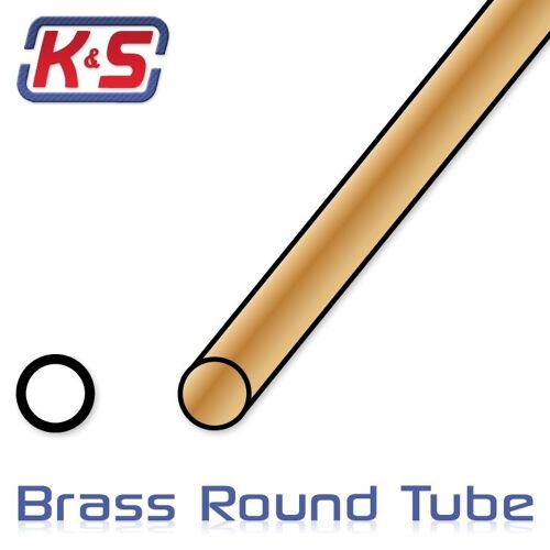 K&S - Brass Round Tube 1.6x305mm (3pcs) KS8125