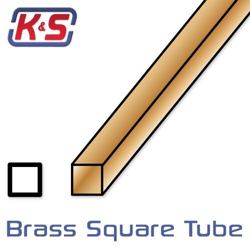 K&S - Brass Square Tube 2.4x2.4x305mm (2pcs) KS8150