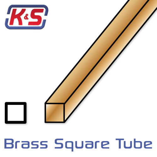 K&S - Brass Square Tube 4.8x4.8x305mm (1pcs) KS8153