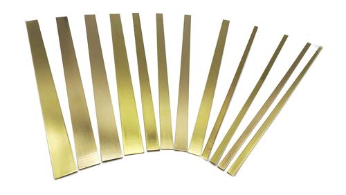 K&S - Brass Strip Assortment .016,.025,.032,.064 (12pcs)