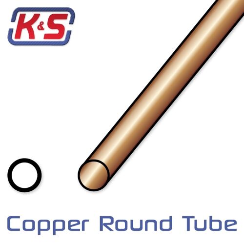 K&S - Copper Tube 1.6x305mm (3pcs) KS8117