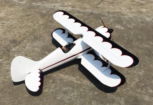 Extreme Flight - Muscle Bipe 54", White/Black ARF Kit