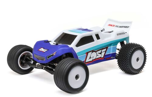 Losi - 1/18 Mini-T 2.0 V2 2WD Stadium Truck Brushless RTR, Blue