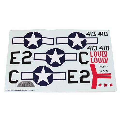 E-Flite - Decal Sheet: P-51D 1.5m Mustang