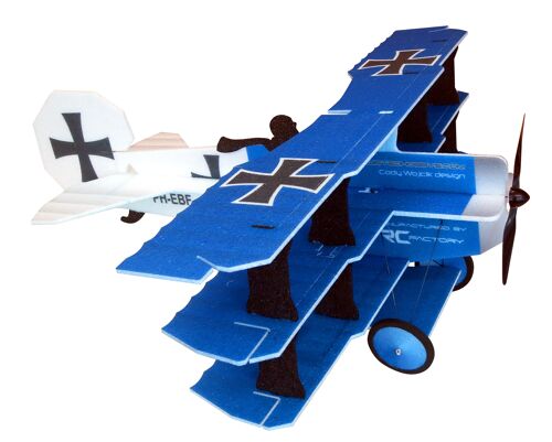 RC Factory - Crack Fokker Dr. I Indoor Kit 890mm, Blue